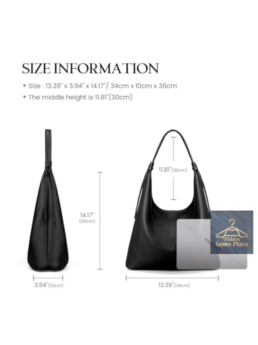 Genuine Top Grain Leather Slouchy Hobo Tote with Tassel